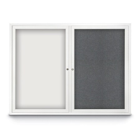 United Visual Products Corkboard, 96"x48", Pearl/Bronze UV435H-BRONZE-PEARL